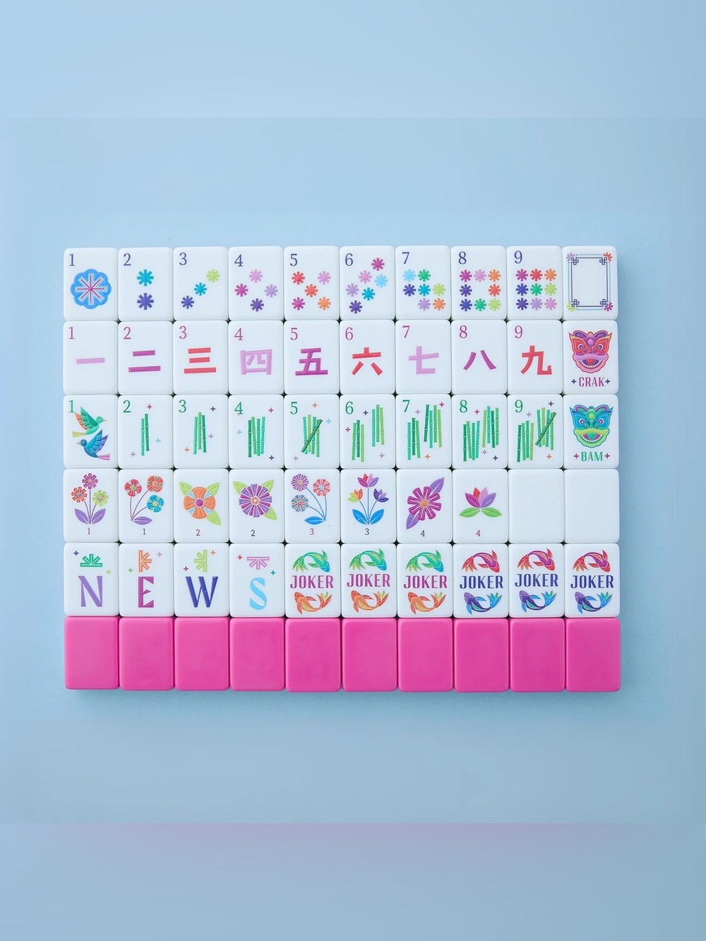 Mahjong Co. by Oh My Mahjong - Kaleidoscope Tile Set - Pink - NEW